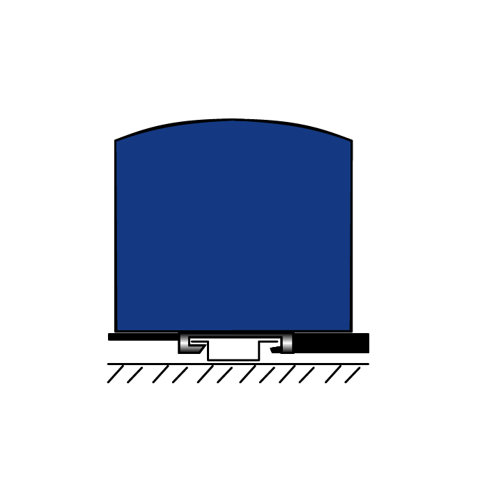 Table-top mounting of a DIN rail power supply. Table-top mounting of a DIN rail power supply.