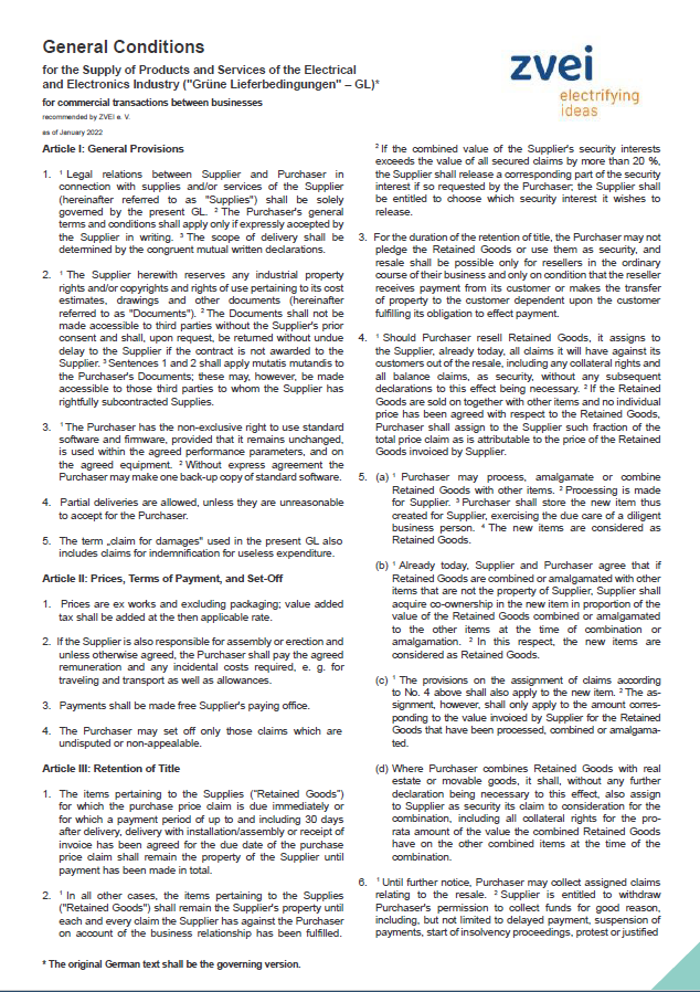 General Terms and Conditions