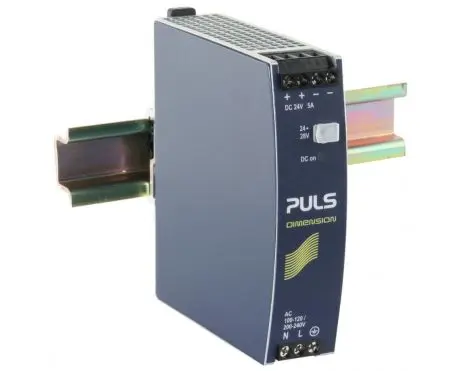 DIN rail power supplies for 1-phase system 24V, 5A