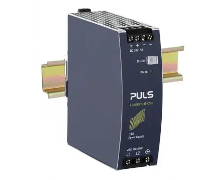 DIN rail power supplies for 3-phase system 24V, 5A