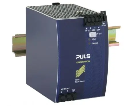 DIN rail power supplies for 1-phase system 24V, 20A