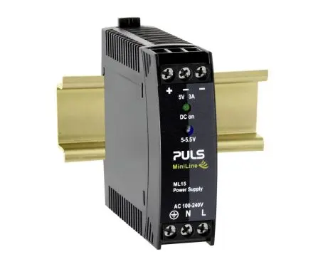DIN rail power supplies for 1-phase system 5V, 3A